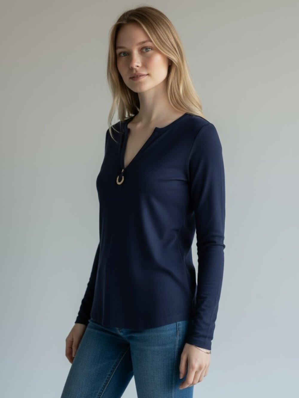 Ralph Lauren Long Sleeve Navy Blue Knit